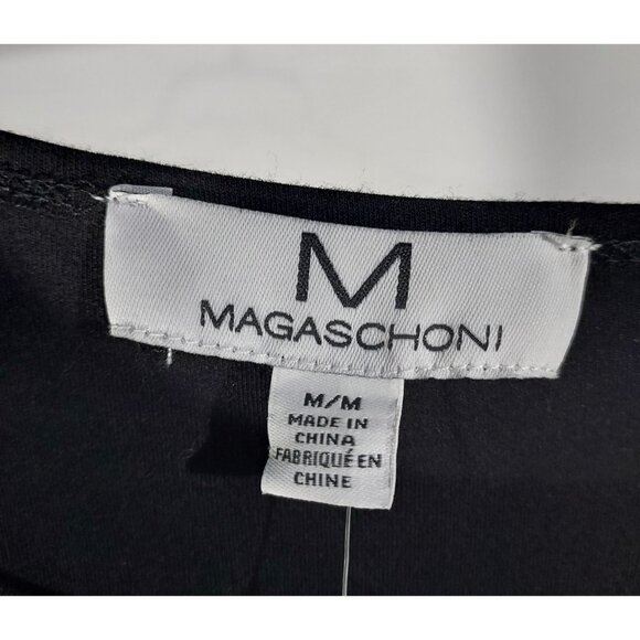 Little Black Dress Magaschoni Collection Scoop Neck Waist Sheath - Picture 4 of 9